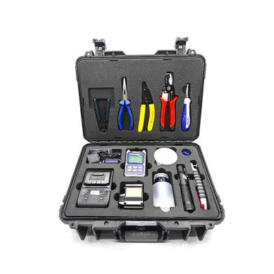 Kit completo di strumenti di installazione e test della fibra ottica